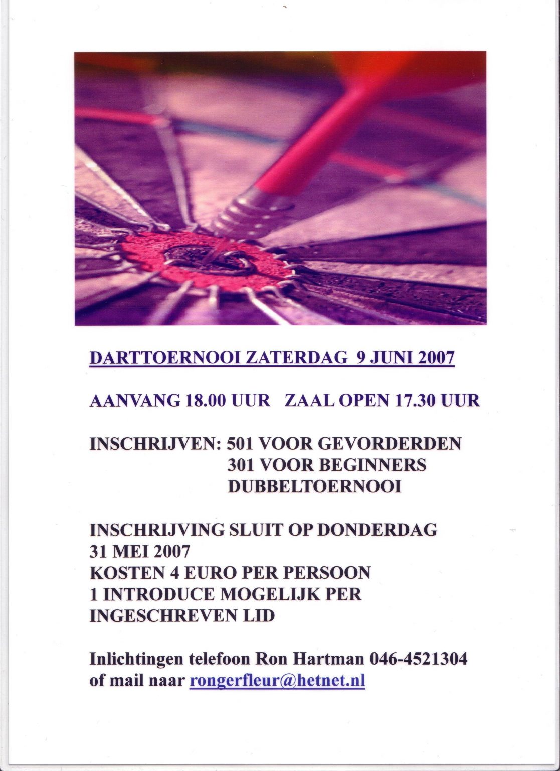 Darttoernooi TTV Sittard dart_2007