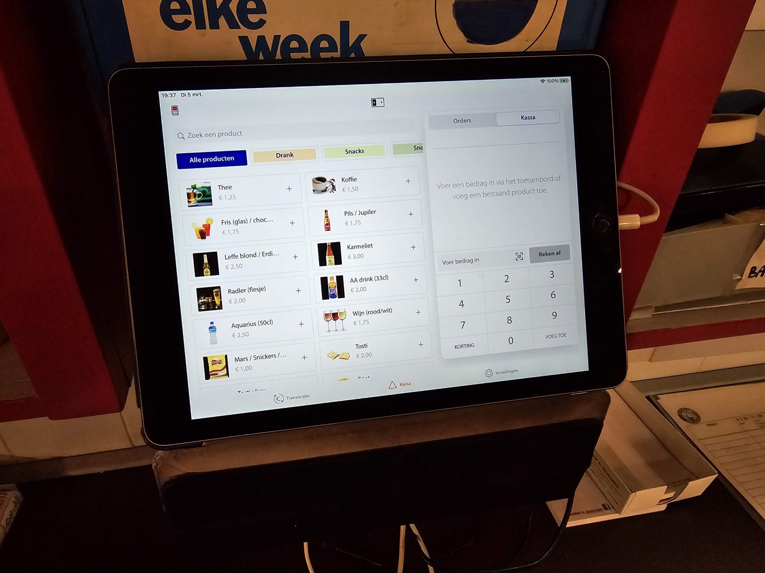 iPad voor pin betalingen!