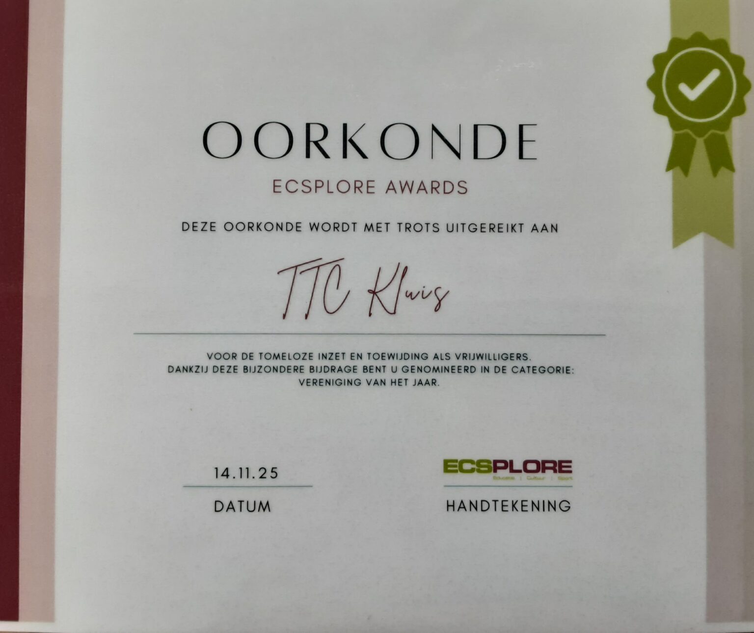 ECSPLORE AWARDS UITREIKING 2025